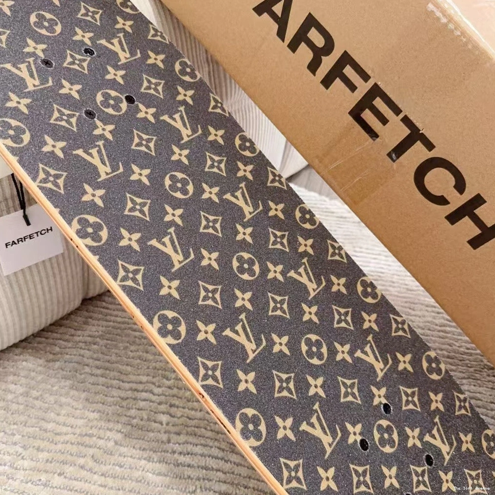 CUSTOM BROWN SKATEBOARD LV MONOGRAM 0813